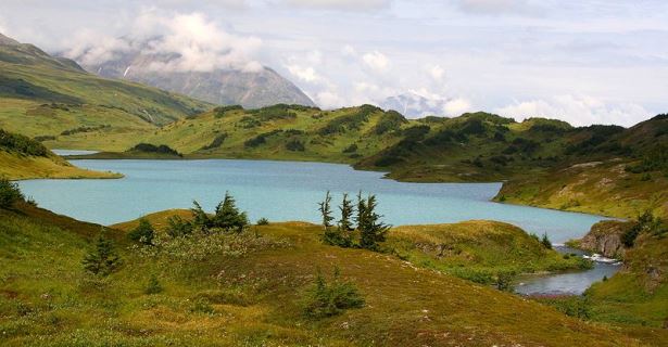 Lago Lost no Parque Nacional Chugach, Trailer de Aluguer de Anchorage, Alasca
