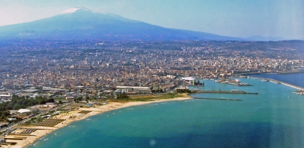 Catania and Mt Etna in Sicily