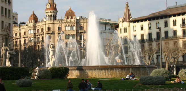 Spain Barcelona Plaza Catalunya