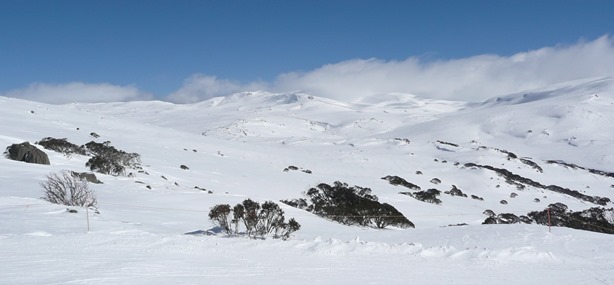 Towards Kosciusko from Kangaroo Ridge in winter