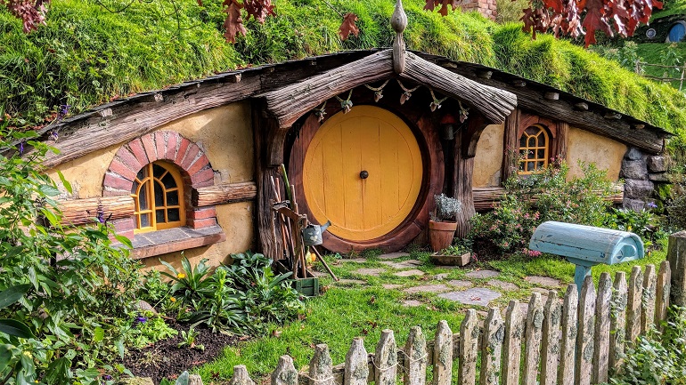 Hobbit Holes at Hobbiton, Matamata, New Zealand