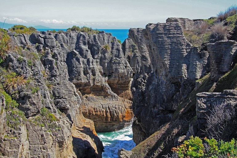 Pancake Rocks at Punakaiki, New Zealand