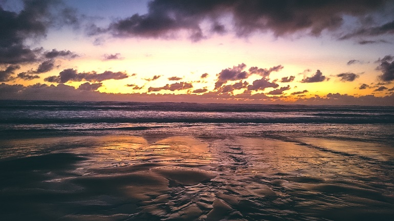 Sunset on 90 Mile Beach, Northland, New Zealand