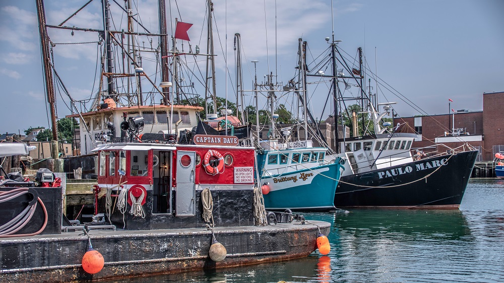 Fishing boats in Boston Harbour, Maine