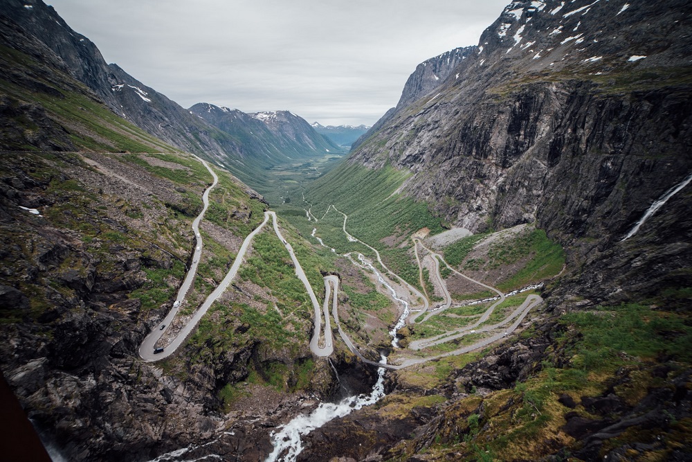 Hairpin bends of Trollstigen in Norway