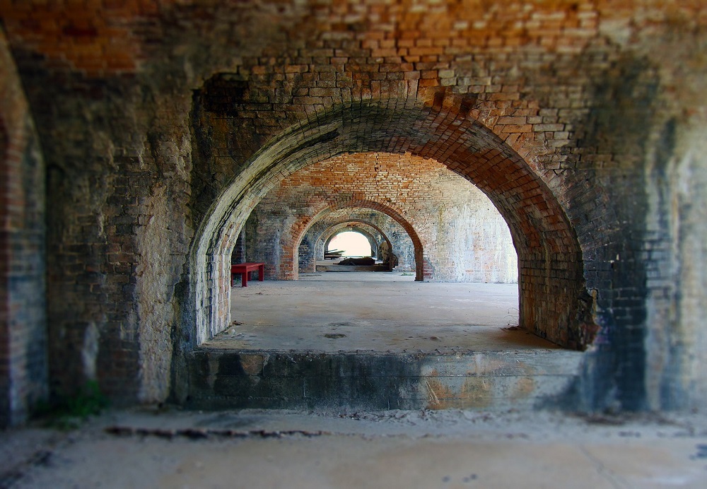 Tunnel at Fort Pickens, Mississippi in the Gulf Islands