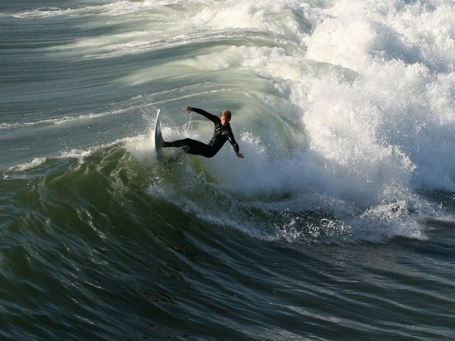 Surfer at Huntington Beach, Southern California Coastal Road Trip