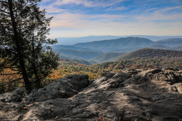 The Point Overlook in fall, Shenandoah National Park