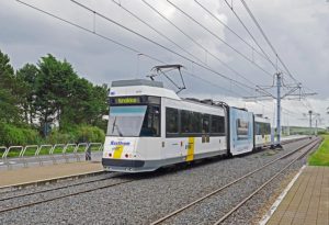 Coastal Tram or Kusttram on the Belgian Coast