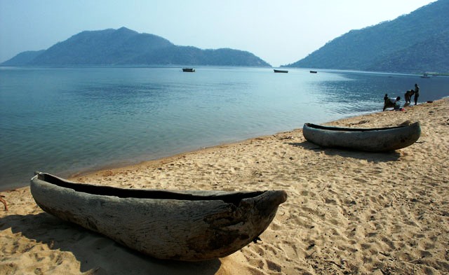 Beach at Cape Maclear near Monkey Bay,Zimbabwe 4x4 Campervan Hire, Lake Malawi