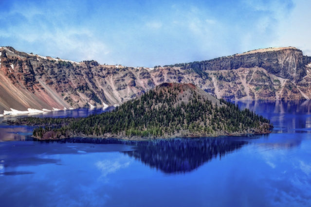 Crater Lake National Park Rim Drive, Wizard Island