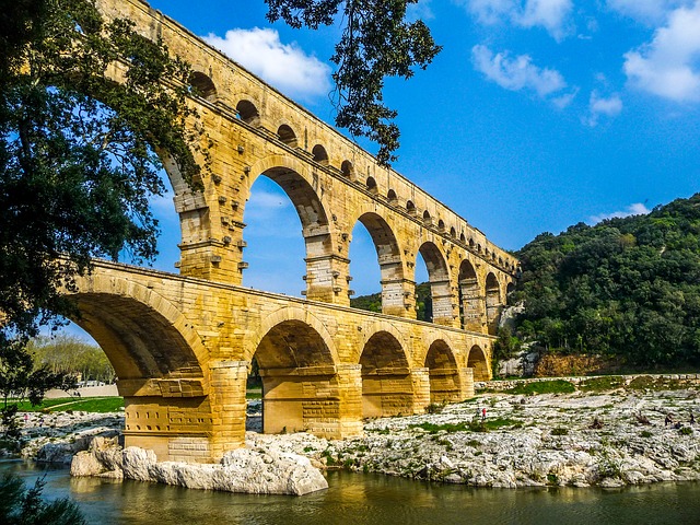 Pont du Gard Viaduct near Nimes,lyon motorhome rental,france