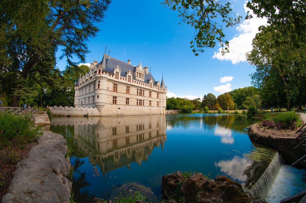 Chateau de Azay Le Ridau in the Loire Valley, France