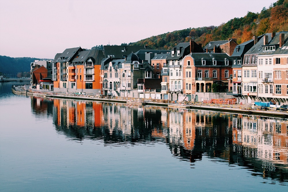 Dinant on the Meuse River in Belgium