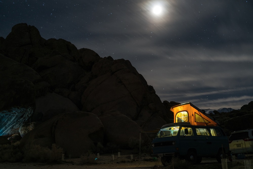 4x4 Campervan under the stars in Botswana