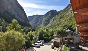 Camping Valle de Bujaruelo at Monte Perdido UNESCO World Heritage site, Spain