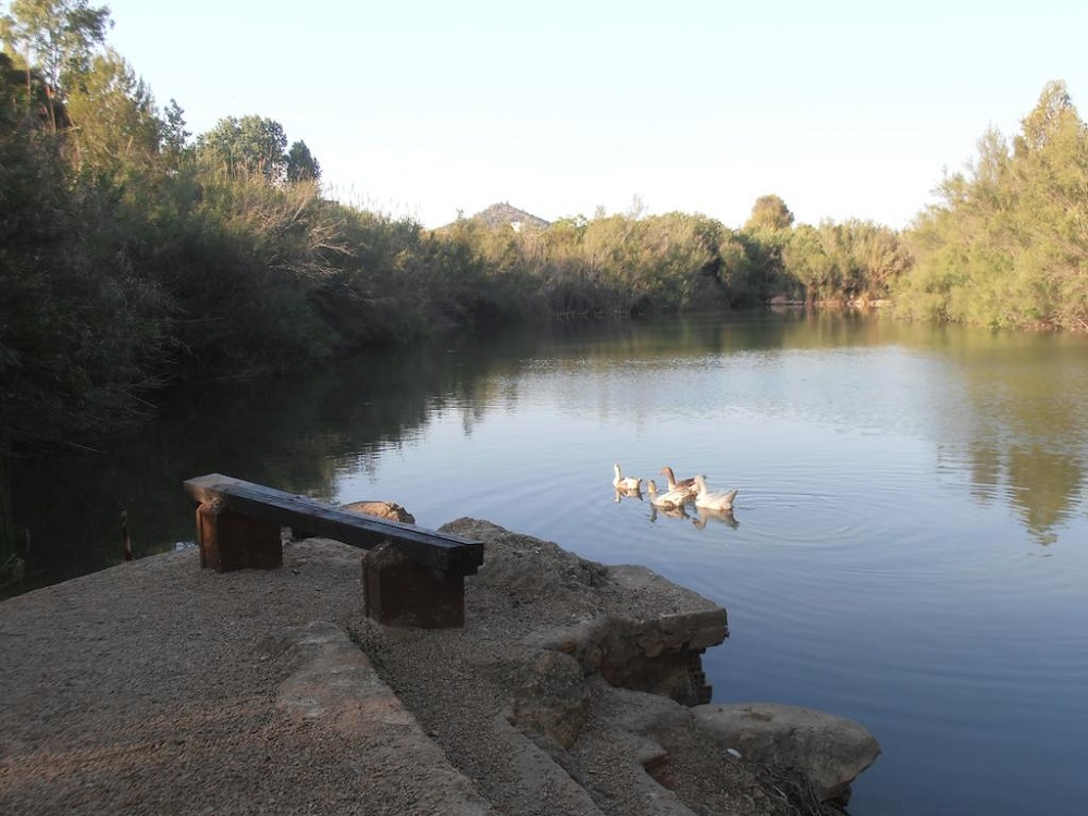 Lake at Oasis Country Park in Rugat, Valencia, Spain