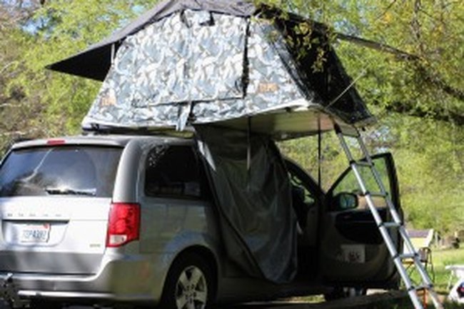 Lost Campers Hotel Sierra 4 berth camper van with roof top tent in USA