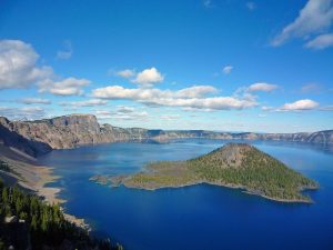 Wizard Island in Crater Lake National Park, Oregon