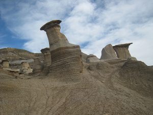 Hoodoos in Badlands National Park, Drumheller, Canada