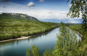 River on Alcan Highway, Yukon, Canada