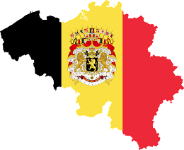 Belgium Flag with country outline