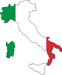 Italy Flag and country map