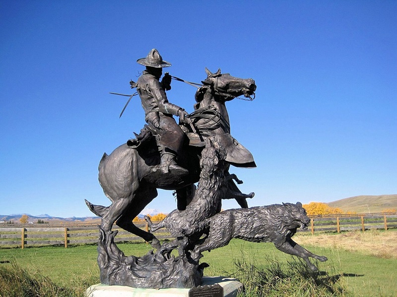 Rocky Mountains Scenic Drive, Cowboy Statue, Alberta
