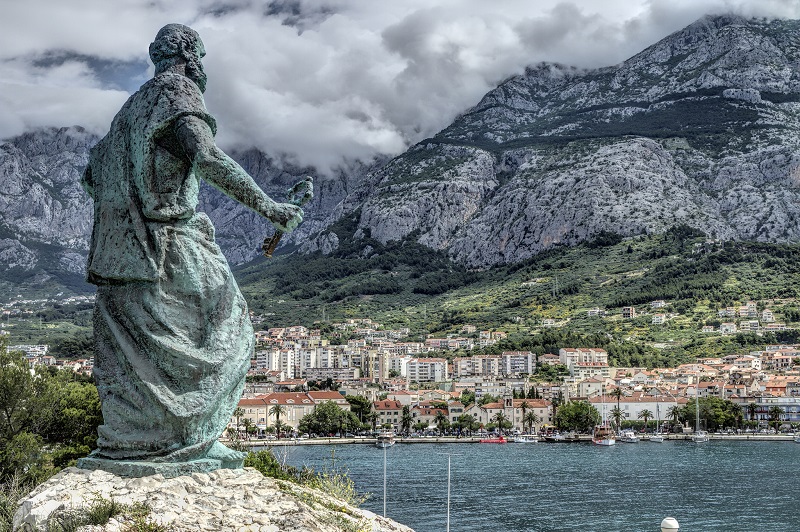 Statue of St Peter at Makarska, Croatia,Split Motorhome Rental