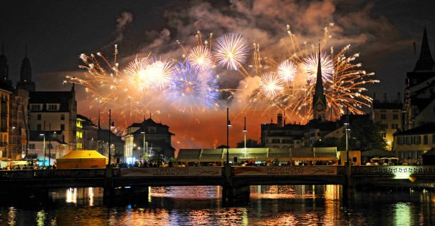 Fireworks over Zürich, Zurich Airport Campervan Hire, Switzerland