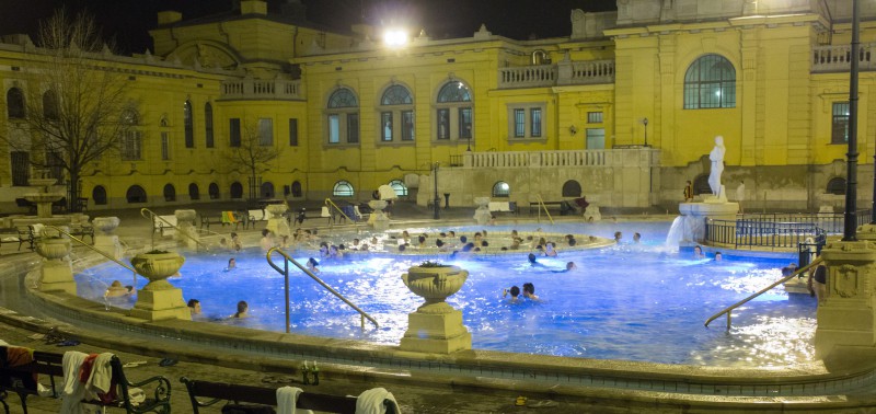 Széchenyi Turkish Bath in Budapest, Hungary