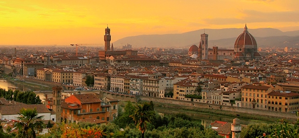 Sunset over Florence, Italy,Europe Motorhome Rental or Campervan Hire