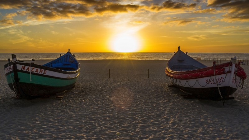 Sunset at Nazare Portugal