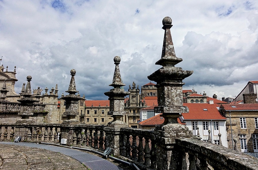 Santiago de Compostela, Spain Follow the Pilgrims Way by Motorhome Rental, Cathedral Rooftop