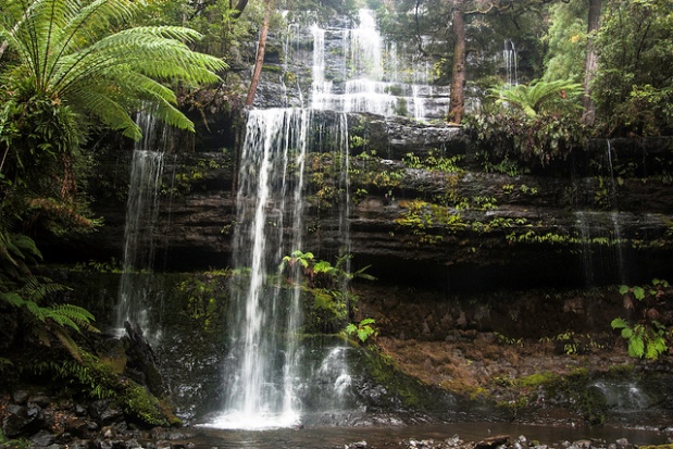 Russell Falls, Parque Nacional Mt Field, Viagem Círculo Tasmânia