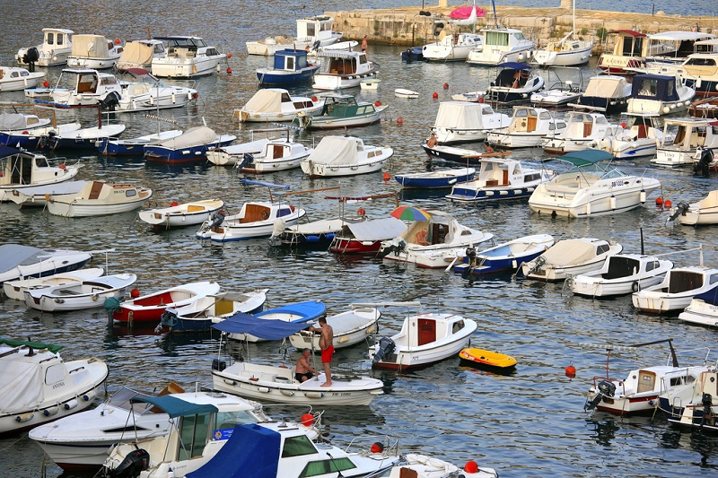 Barcos no Porto de Dubrovnik Croácia