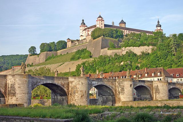 Fortaleza Marienberg, Wurzburg na estrada romântica, Alemanha, Viagem cênica na Estrada Romantica