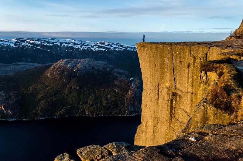 Fiordes do oeste do sul Noruega, Pulpit Rock, Lysefiorde